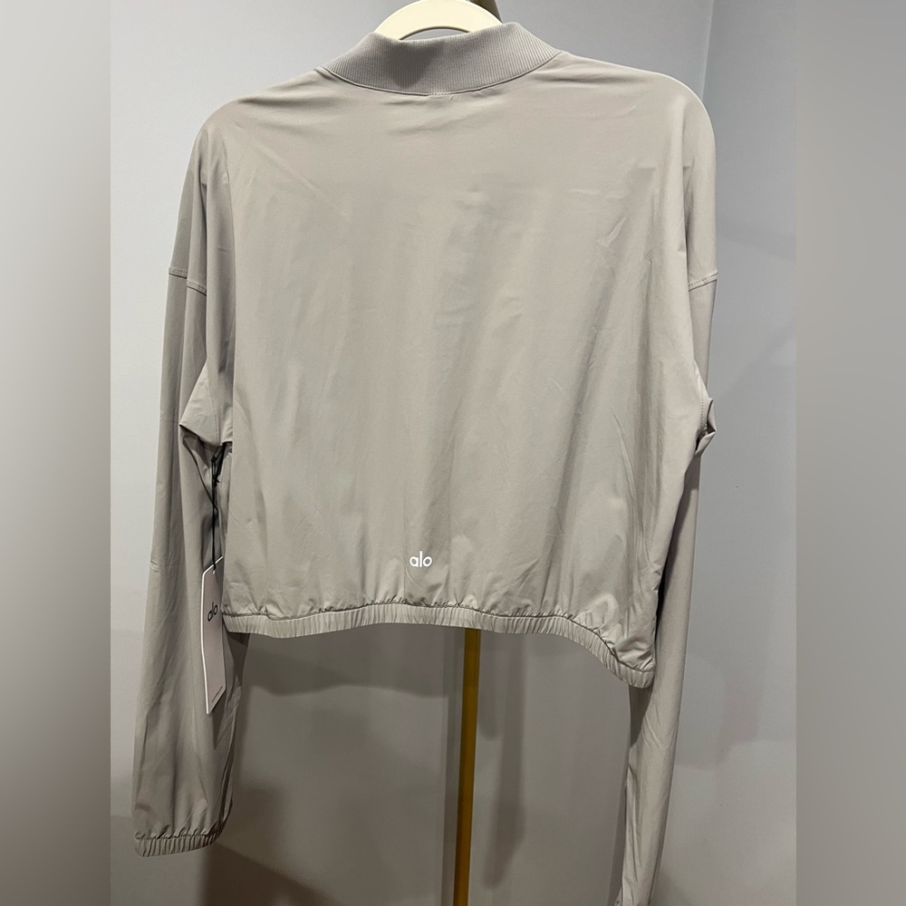 NWT ALO CROPPED BREEZY FULL-ZIP COVER UP
